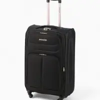 Чемодан 28", Текст, 47*29*77, отд на молнии, 2 нар/карм, увелич, код замок, 4 колеса, черный   10872