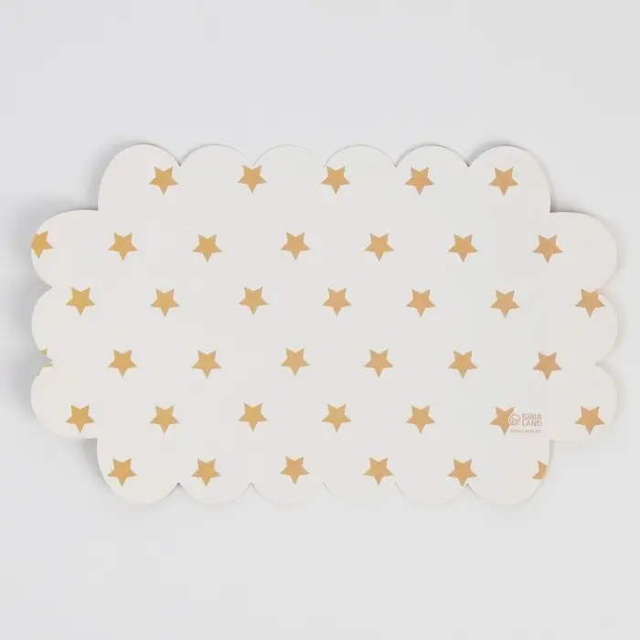 Коробка для печенья, кондитерская упаковка с пластиковой крышкой, &laquo;Звёздочки&raquo;, 10.5 х 21 х 3 см