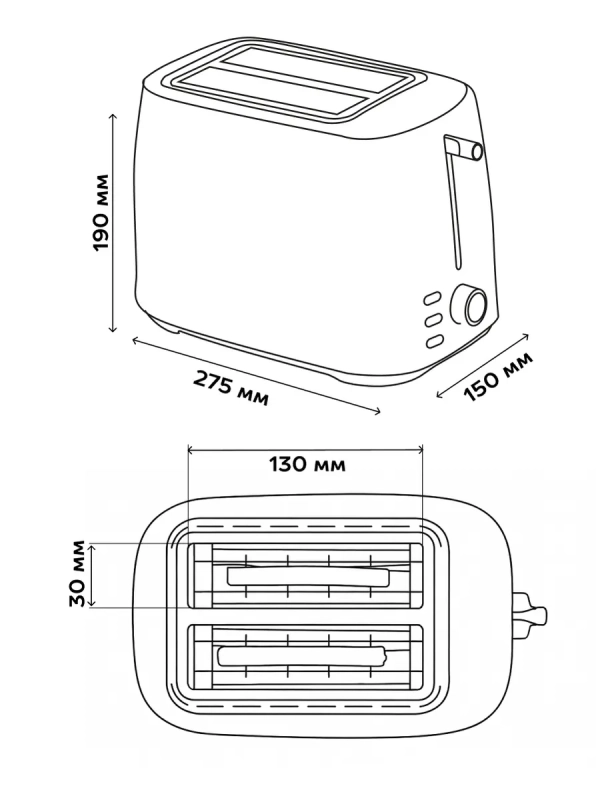 Тостер кухонный электрический для хлеба SC-TM11068
