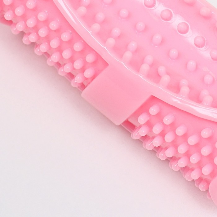 Игрушка канатная с зубочисткой и мячом "Хлыст", до 55 см, до 160 г, розовая/мятная