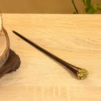 Заколка для волос фигурная, дерево Соно, ракушка, 20 см, цв. тёмно-коричневый