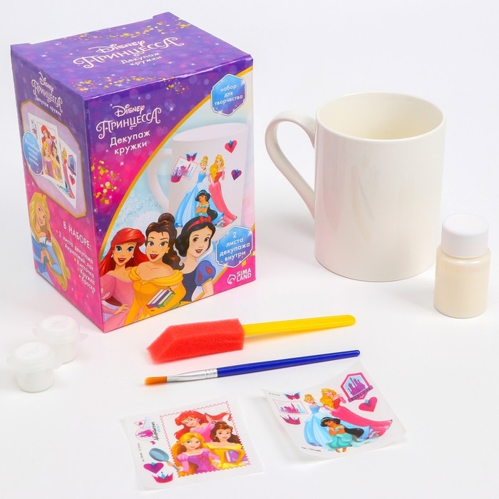 Набор для творчества &laquo;Кружка для декупажа, сделай сам&raquo; Принцессы Disney