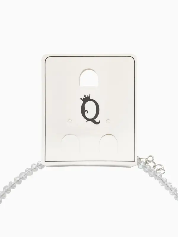 Чокер из бисера &laquo;Хрусталь&raquo;, цветной в серебре, 37 см + 5 см доп, цепочка