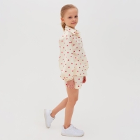Блузка для девочки MINAKU: Cotton Collection цвет бежевый, рост 116 Блузка для девочки MINAKU: Cotton Collection цвет бежевый, рост 116