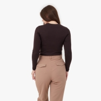 Лонгслив женский MINAKU: Basic line цвет шоколадный, р-р 48 Лонгслив женский MINAKU: Basic line цвет шоколадный, р-р 48