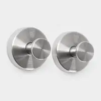 Набор крючков металлических на вакуумной присоске 2 шт, цвет хром