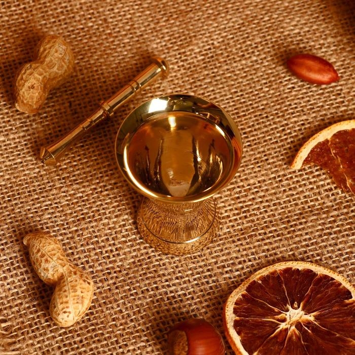 Ступка латунь "Блеск" 4,6х4,6х5,5 см