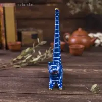 Сувенир дерево "Кошка синяя под кольца" 13х3х14 см