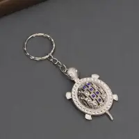 Брелок металл "Черепашка" стразы 4,3х2,8 см
