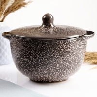 Пельменница &laquo;Борисовская&raquo;, 2 л, 19&times;12 см, мрамор, коричневая