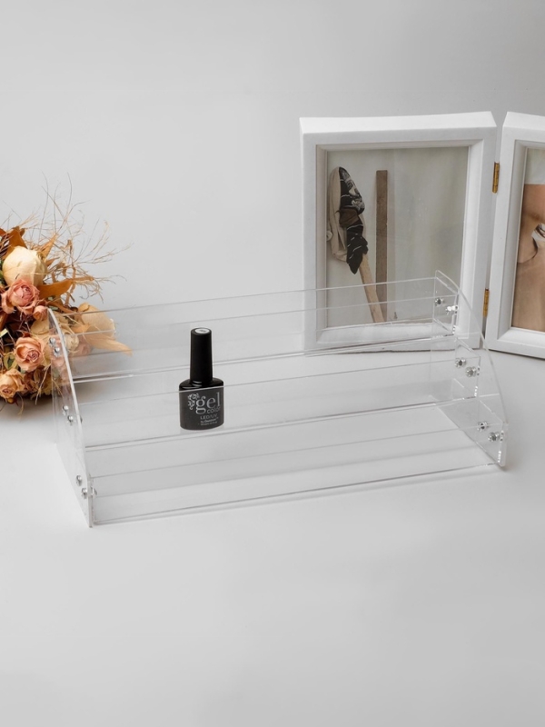 Подставка под лаки 3 этажа, 31&times;10,3&times;12,8 см, оргстекло 2 мм