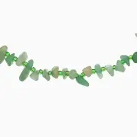 Ожерелье 20 см, цв. зелёный