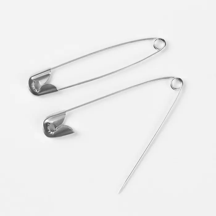 Булавки английские, 51 мм, 10 шт., цвет серебряный