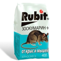 Зерновая смесь от крыс и мышей, "Rubit" Зоокумарин+, 400 Г