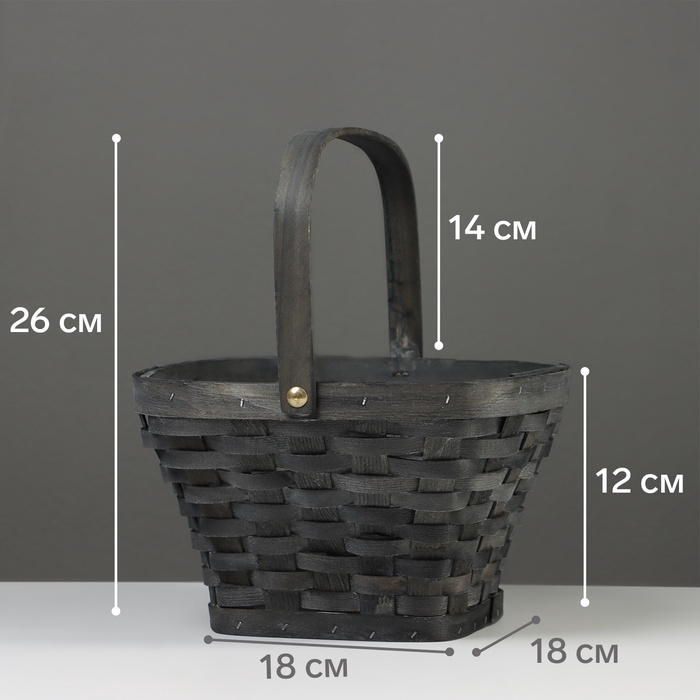 Набор корзин плетёных, 3 шт., 28×28×16 см, 23×23×14 см, 18×18×12 см, ива, серая Набор корзин плетёных, 3 шт., 28×28×16 см, 23×23×14 см, 18×18×12 см, ива, серая