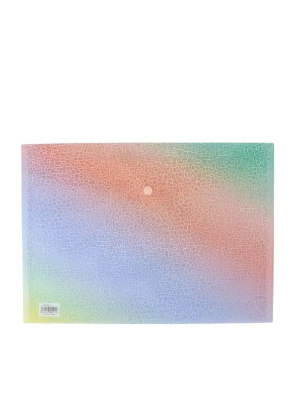 Папка-конверт на кнопке формат А4 180мкр блестящая МИКС Структура (штрихкод на штуке)