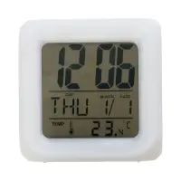 Часы - будильник LB-03, дата, температура, белый