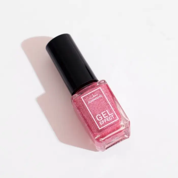 Лак для ногтей с эффектом геля Jeanmishel, тон 160, искрящийся розовый, 6 мл
