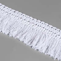Тесьма декоративная «Бахрома», 35 мм, 10 ± 1 м, цвет белый Тесьма декоративная «Бахрома», 35 мм, 10 ± 1 м, цвет белый
