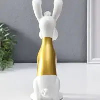 Сувенир полистоун "Пёсик в золотой кофточке" 9х22х26,5 см