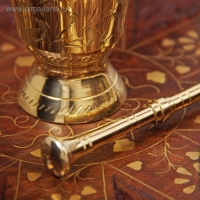 Ступка латунь "Резная" 6,5х6,2х6,2 см Ступка латунь "Резная" 6,5х6,2х6,2 см