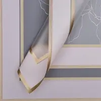 Пленка для цветов матовая, &laquo;Цветы с каймой&raquo;, 58&times;58 см, розовый