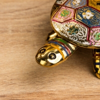 Сувенир-шкатулка "Черепаха с узором" латунь 10х6х3 см