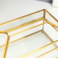 Шкатулка-салфетница &laquo;Золотые грани&raquo;, стекло, 11.8&times;10.3&times;19.2 см