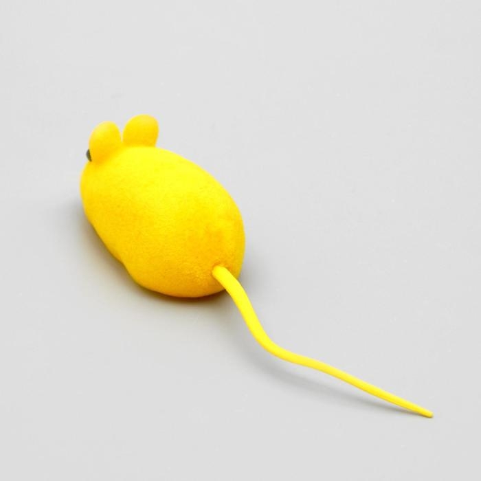 Набор игрушек для кошек: мышь 6 см и 2 шарика, микс цветов Набор игрушек для кошек: мышь 6 см и 2 шарика, микс цветов