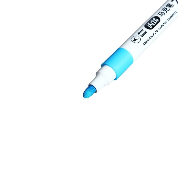 Набор маркеров акриловых 12 цветов, круглый наконечник, для любой поверхности Набор маркеров акриловых 12 цветов, круглый наконечник, для любой поверхности