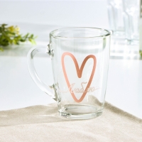 Кружка стеклянная &laquo;Капучино. Люблю&raquo;, 300 мл