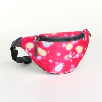 Сумка поясная детская на молнии, цвет малиновый Сумка поясная детская на молнии, цвет малиновый