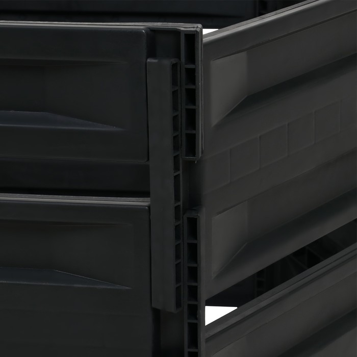 Компостер пластиковый, 600 л, 125 &times; 105 &times; 70 см, чёрный