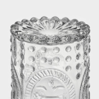 Банка стеклянная для хранения сыпучих продуктов Доляна &laquo;Парфе. Династия&raquo;, 250 мл, 6,5&times;13 см, с пробковой крышкой