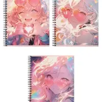 Компл тетр из 3шт 96л кл на гребне Аниме. Девочка в очках, обл мел карт, офсет (10296905)