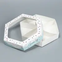 Коробка кондитерская, упаковка, Sweet life, 23 х 20 х 4 см