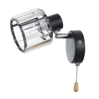 Бра с переключателем 59386/1 E14 40Вт черный-хром 19х11х12 см