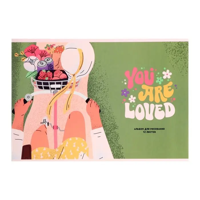 Альбом для рисования А4, 12 листов на скрепке BG "Моё лето", обложка мелованный картон, блок офсет 100 г/м2, МИКС