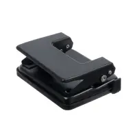 Дырокол 20л метал черный, с линейкой