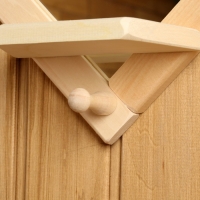 Зеркало "Малый ромб" с полкой и крючком, 20&times;20 см