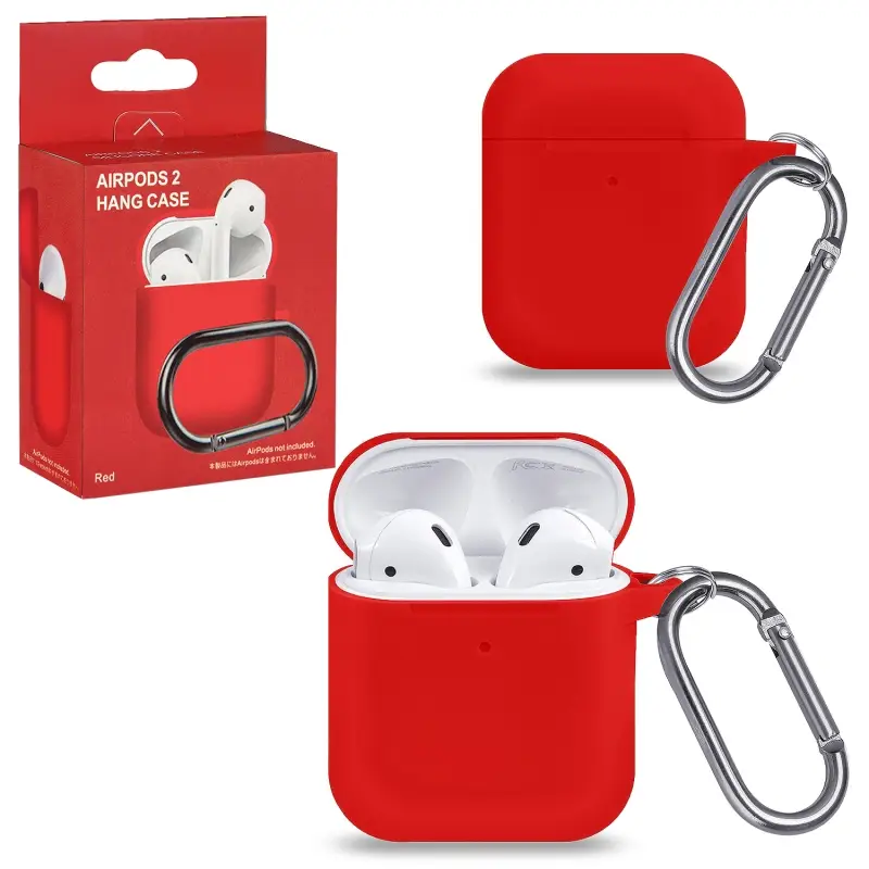 Чехол APods 1/2 с карабином №8 Red