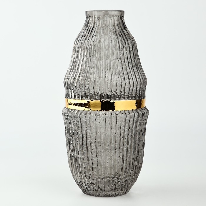 Ваза для цветов &laquo;Смоки&raquo; из черного стекла 31.5&times;15&times;15 см