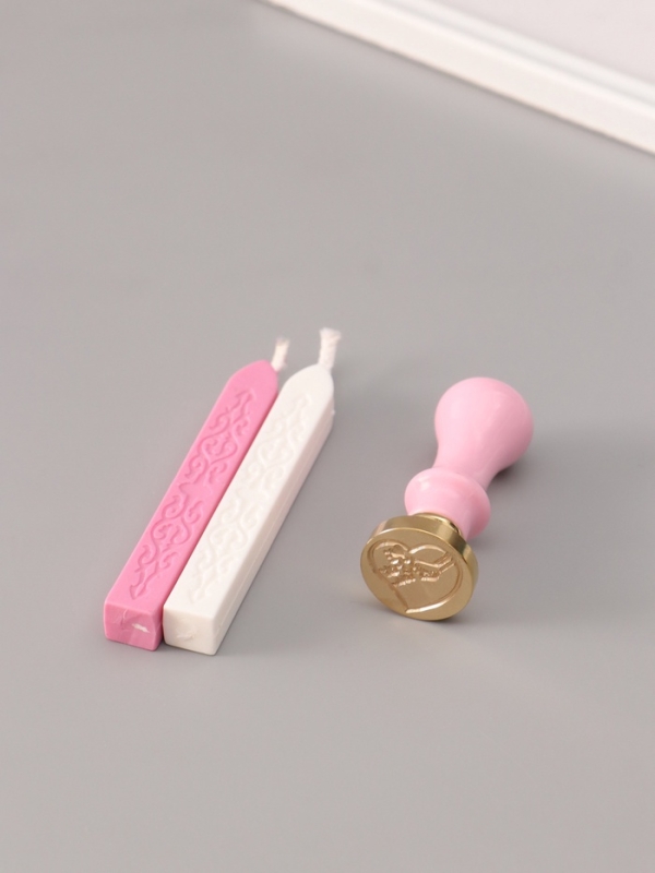 Сургучный набор "Сердечко" печать, ручка, сургуч 12,5х10х3,6 см