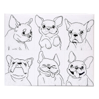 Картина по номерам на холсте с подрамником &laquo;Яркие бульдоги&raquo;, 40 х 50 см