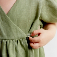 Платье детское Крошка Я Linen, р. 68-74, зеленый