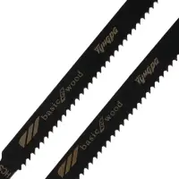Пилки для лобзиков ТУНДРА, по дереву, фигурный рез, HCS, 75/100&times;2.5 мм, 2 шт.
