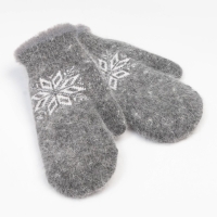 Варежки женские, цвет серый, размер 7-8