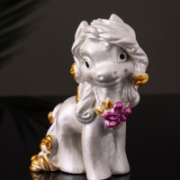 Статуэтка "Пони Красотка" 10х7х5 см, перламутр