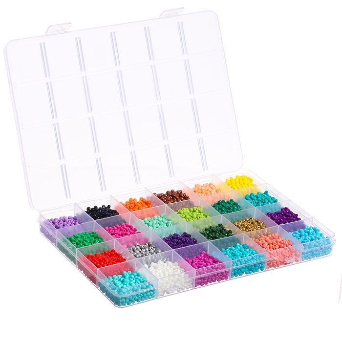 Набор для творчества &laquo;Создай своё украшение&raquo;, бисер, 24 вида