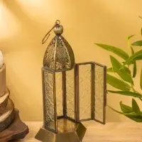 Подсвечник фонарь "Башня Принцессы" железо 10х10х23,5 см